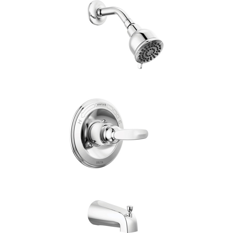 Foundations Bathtub Faucet Trim Kit, Bathtub Faucet Set, Shower Head and Handle Set, Bathtub Kit, Chrome