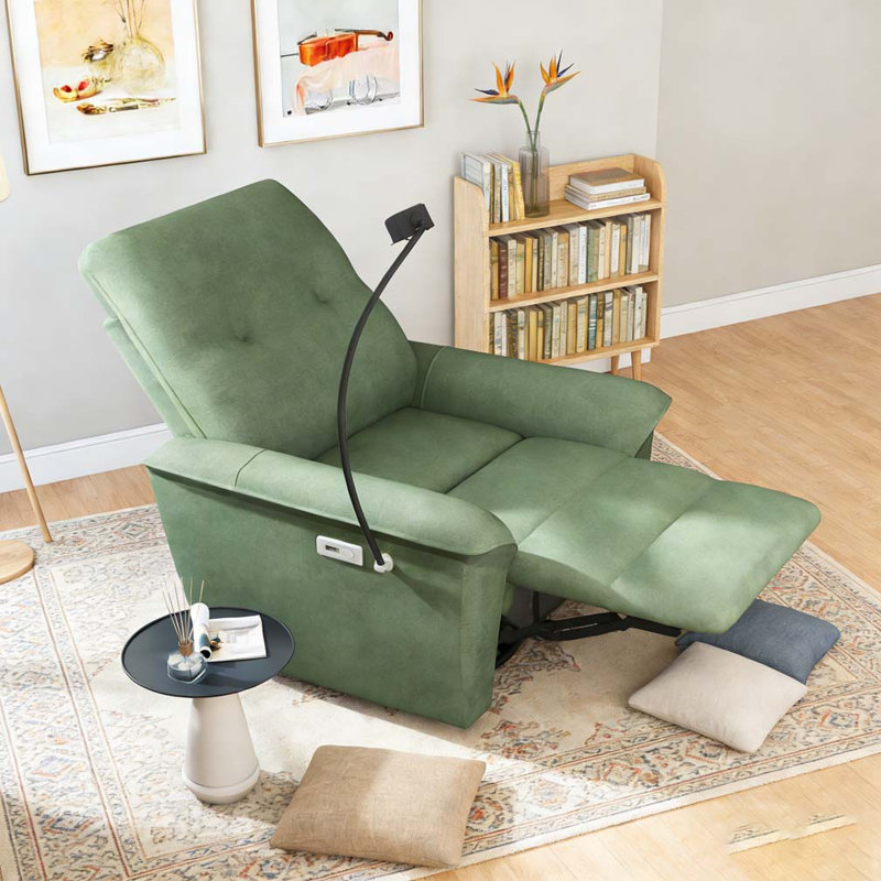 270° Power Swivel Rocker Recliner Chair, Dark Green