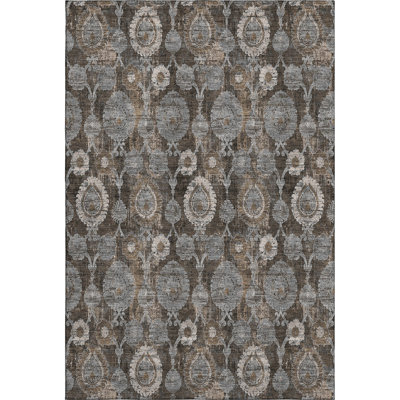 Premium Machine Washable Prisco Chocolate Rug