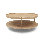Table basse ronde avec plateau de rangement élégant et moderne Dualta