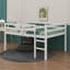 Structure de lit double, lit mezzanine compact en bois d'hévéa avec marches pour un accès facile-1956939202