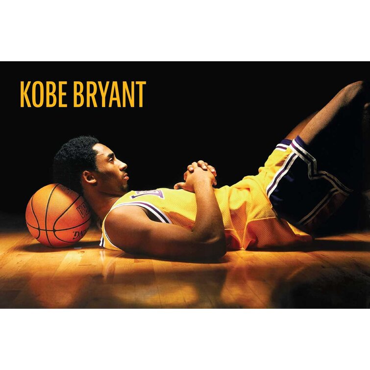Buy Art For Less Kobe Bryant Resting With Ball Framed On Paper Print  Wayfair
