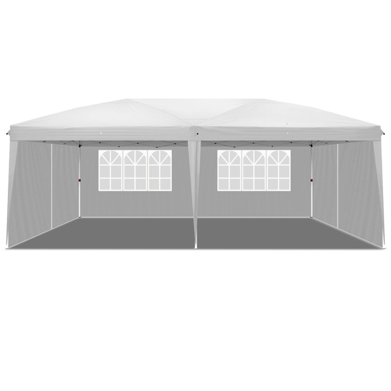10 pi. × 20 pi Tente escamotable en tissu Oxford, Blanc