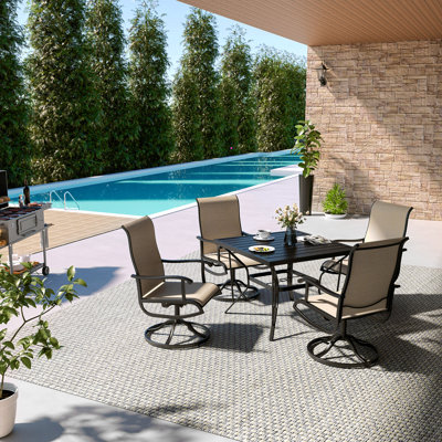 Urbai Square 4 - Person 37.4'' L Outdoor Dining Set