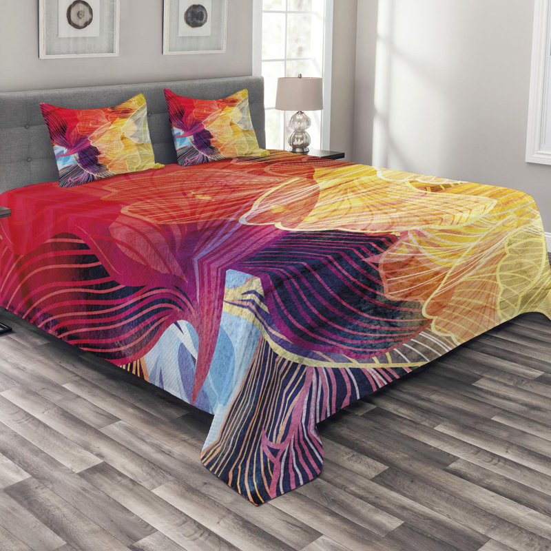 Modern & Contemporary Polyester Coverlet, Queen Coverlet + 2 Shams