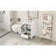 Meuble-lavabo de 20 po avec lavabo, armoire de salle de bain avec porte à fermeture douce, support de rangement et tiroir, blanc
