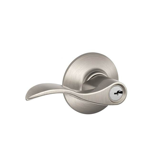 Ensemble de serrure à pêne dormant complet Accent, Nickel satiné, Clé différente