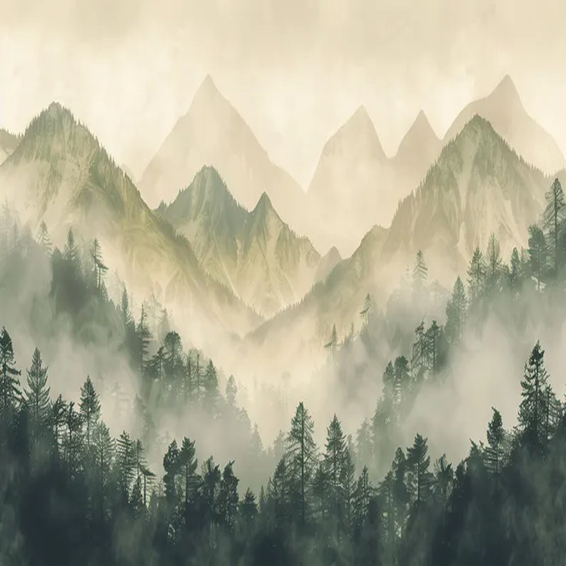Mountain Forest Mural, 96" L x 108" W