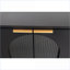 Armoires, armoire de rangement minimaliste noir mat avec 4 portes en verre | Noir | Panneau de fibres à densité moyenne + verre