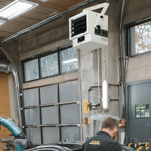 Chaufferette de garage électrique 7500 watts avec plafonnier réglable et thermostat fixe, 24090 BTU