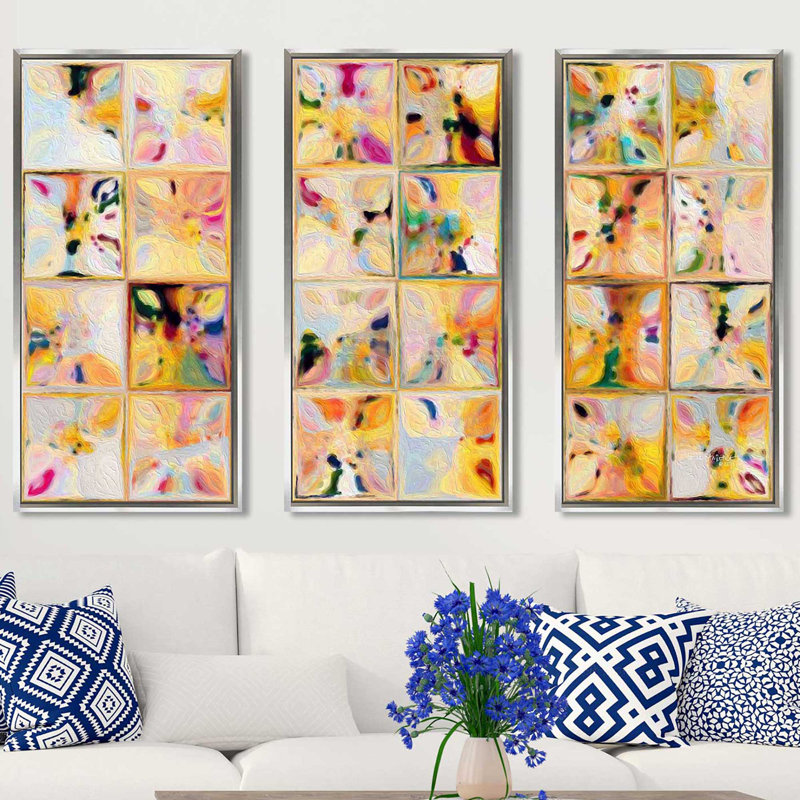 "Genesis the Lord is Here" par Mark Lawrence - 3 pièces, cadre flottant, impression sur toile, L 52,5 po x H 33,5 po