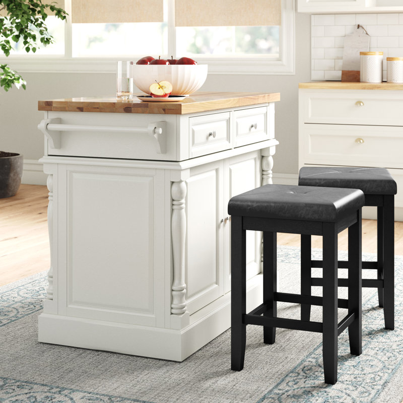 Diamondback 48.25 " W Kitchen Island Set, White
