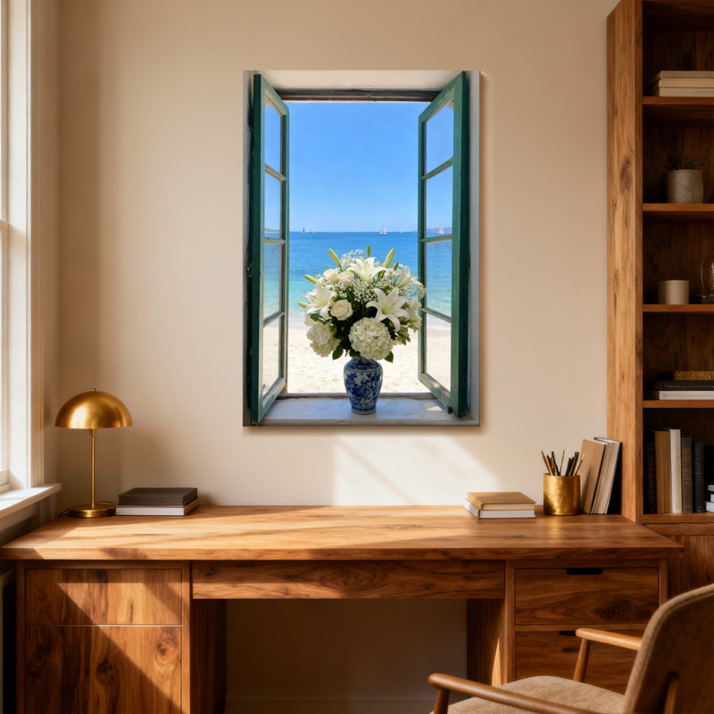 Paysage et nature avec vue sur l'océan et fleurs