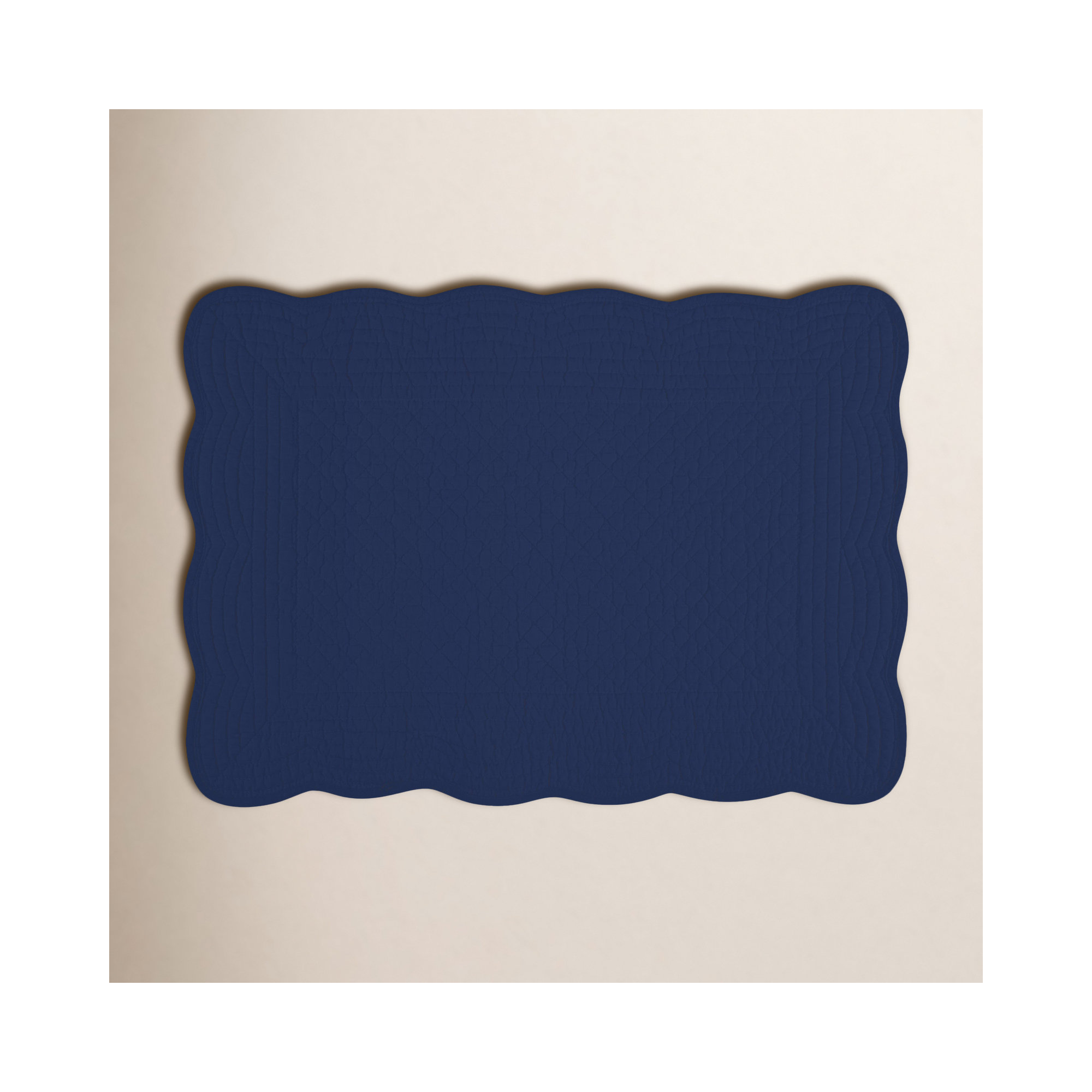 Grover Cotton Rectangle Placemat, Navy
