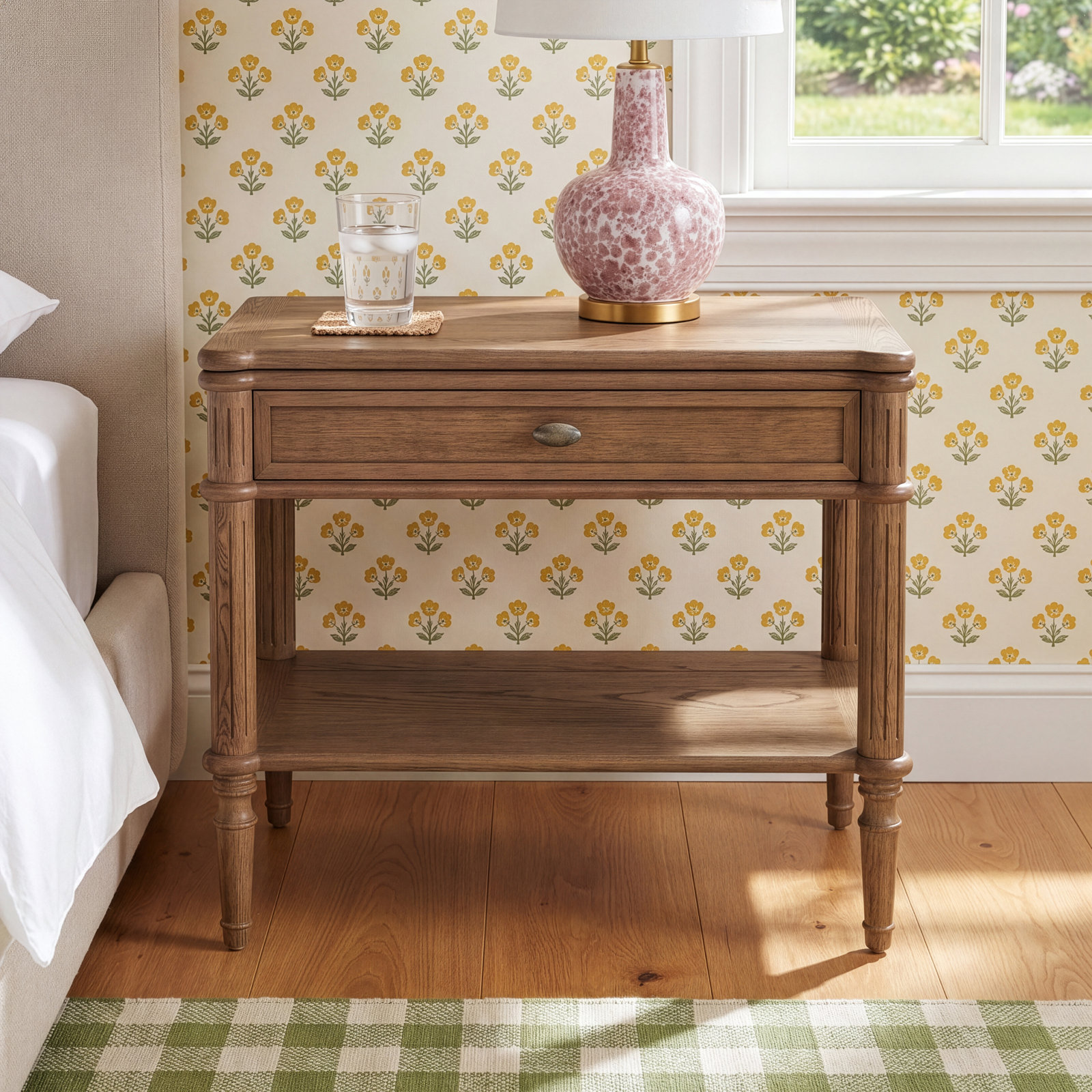 Susie 1 - Drawer Nightstand, Toasted Oak Veneer