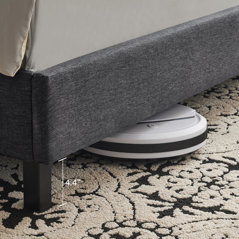 Yeudiel Upholstered Platform Bed, Gray, King