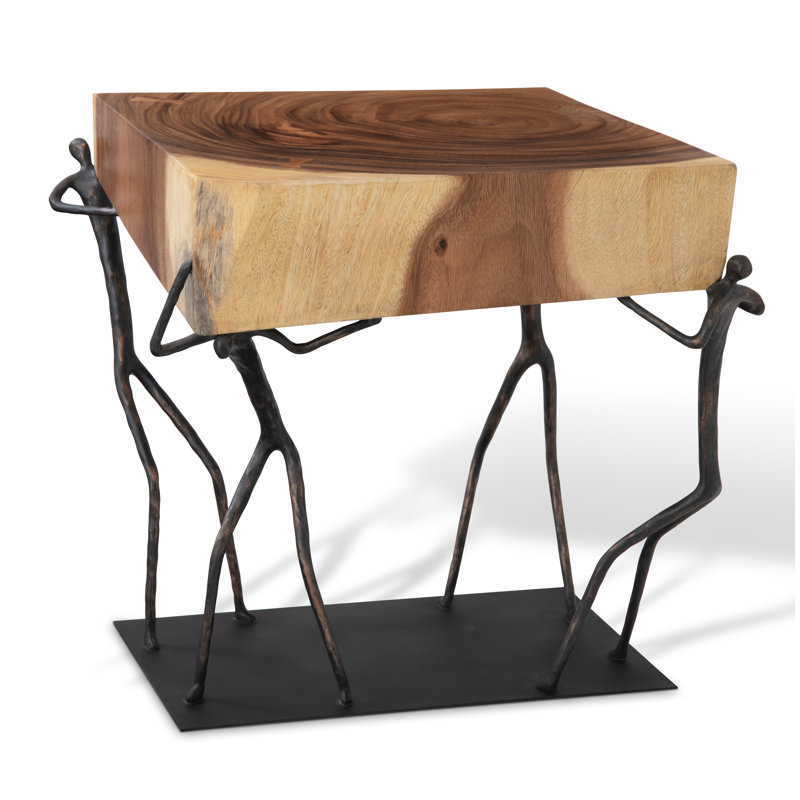 Atlas Figurine/4 Legs End Table
