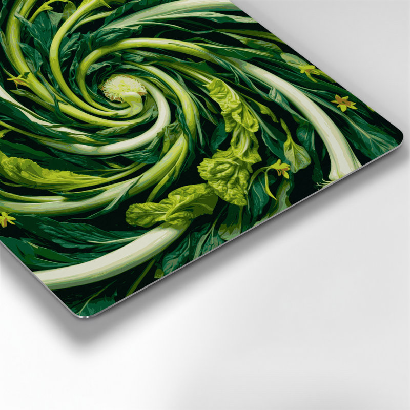 Légumes, art mural vert Choy Sum, H 16 po x l 16 po