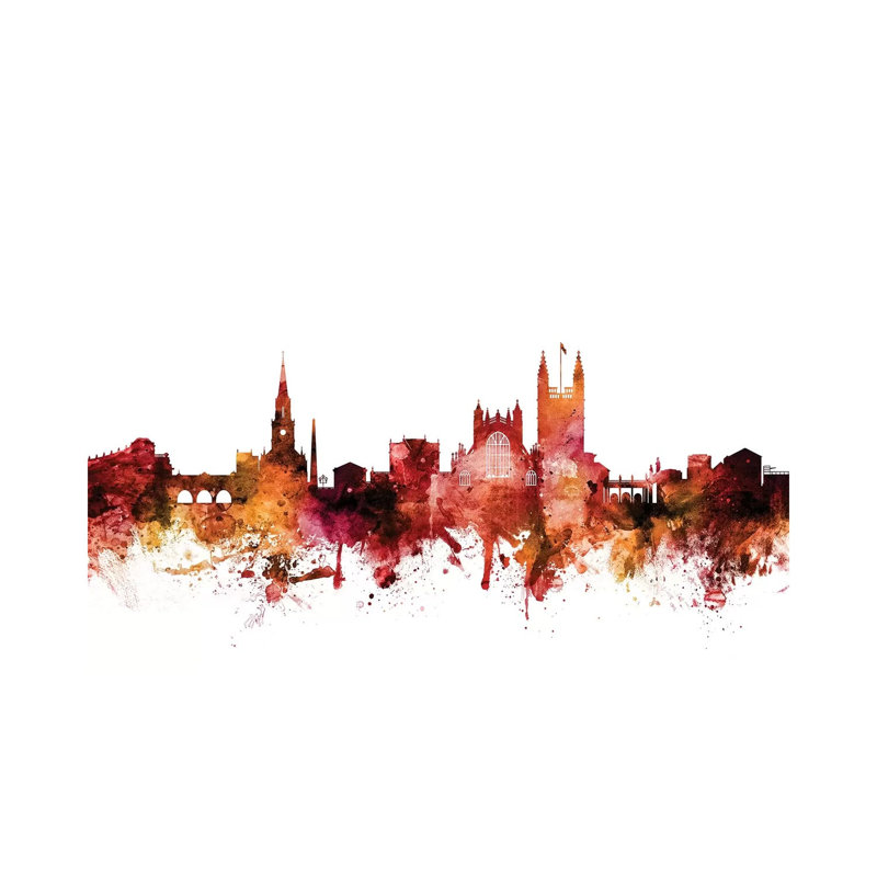 Bath, England Skyline Cityscape by Michael Tompsett - 1 Piece Wrapped Canvas Painting, 152.5 cm H x 101.5 cm W