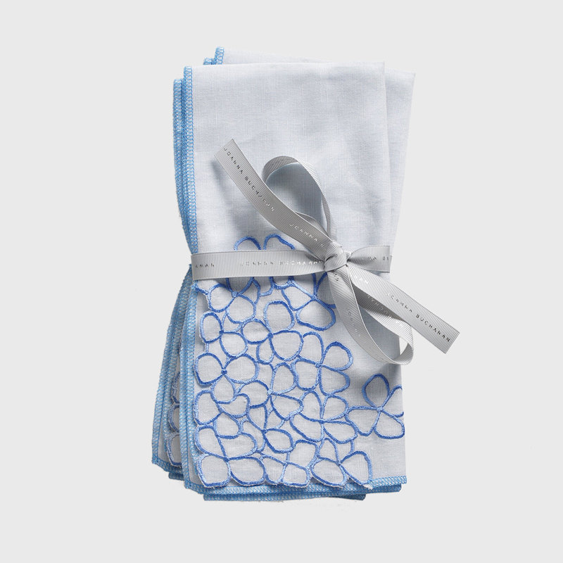 Linen Square Napkins, Blue