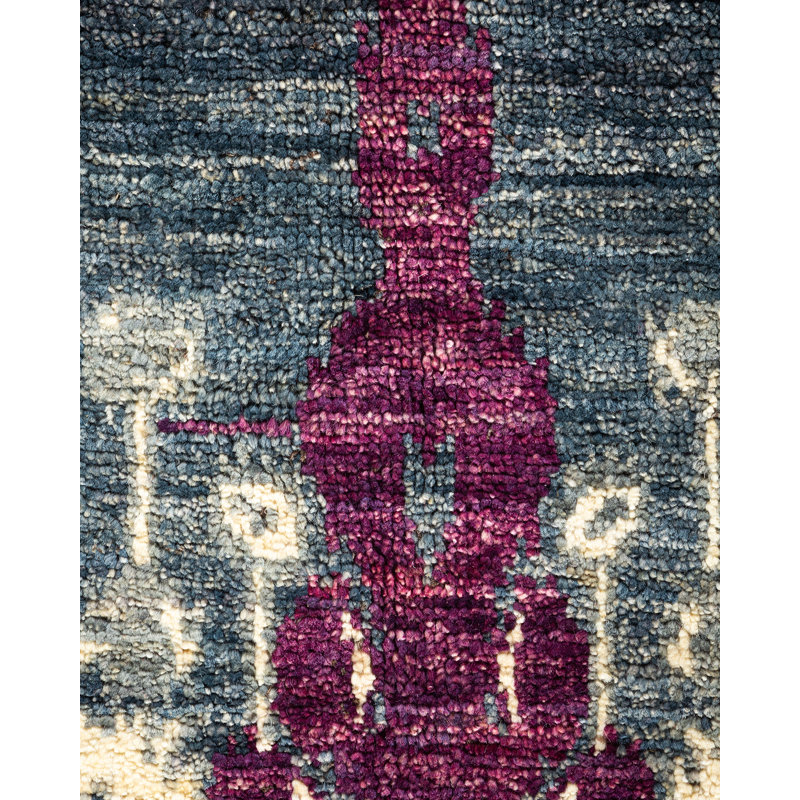 Contemporary One-of-a-Kind 6' 1" x 6' 2" Hand Knotted Area Rug