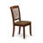 5 Piece Kitchen Table Set for 4 Includes a Rectangle Dining Table with Dropleaf and 4 Linen Fabric Dining Room Chairs, Mahogany-819054124-805365286-805365280