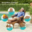 Chaise pliante Adirondack avec repose-pieds rétractable et porte-gobelet, réglable à 3 positions pour le patio, assise extérieure toutes saisons-830062981