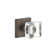 Viaggio Quadrato Hammered Texture Rosette Single Dummy with Quadrato Crystal Knob
