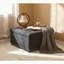 Repose-pieds carré avec rangement capitonné et garniture cloutée-887410445