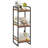 3 Tier Bathroom Storage Open Shelf, Freestanding Metal Corner Storage Rack Shelving Unit For Bathroom Kitchen Living Room Hallway