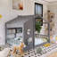 Lit maison sur pied en bois avec tablette de rangement-1172201185-1172201187