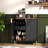Teaire 31.6'' Modern Coffee Bar Cabinet with Wine Racks and Storage Drawer-54949486