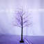 3 arbres avec lumières mauves - arbres artificiels noirs de 4 pi, 5 pi et 6 pi pour des vitrines créatives, pièce de système de branche articulée éclairée Spooky Glow, décor de maison hantée, vinyle ignifuge