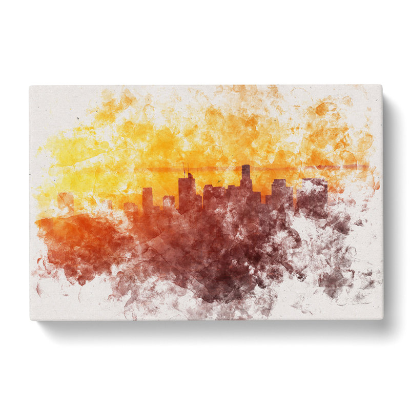 Downtown Los Angeles At Sunset - Wrapped Canvas Print, 50cm H x 76cm W x 3cm D