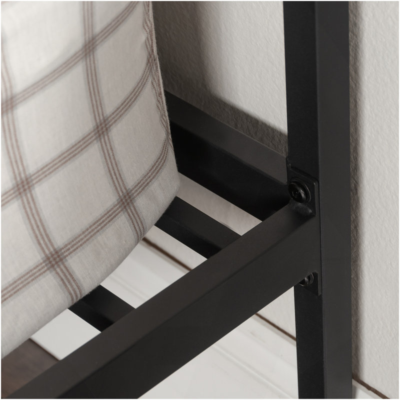 Grand lit plateforme avec tête de lit, finition noire