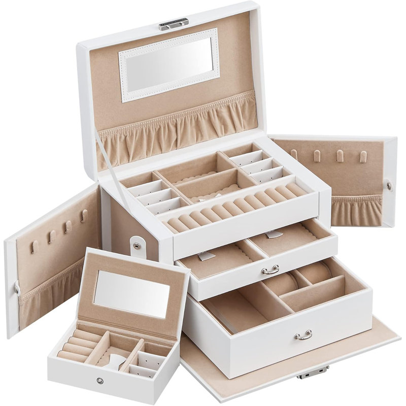 Jewellery Box +,  White/Beige