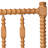 Baxton Studio Juliette Turned Spindle Headboard - Crafted Wood Panel with Decorative Spoke Design for Cottage Farmhouse Bedroom, Queen, Oak Brown-877815778