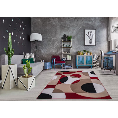 Tapis turc Kadash-ROUGE