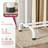 45" L Metal Clothes Rack, Garment Hanging Rack for Bedroom, White-251794954