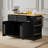 48 Inch Large Kitchen Island With Drop Leaf,power Outlet,internal Storage Rack,rolling Kitchen Storage Cart On 5 Wheels With 5 Open Side Racks,for Kitchen,dining Room,black(not Include Stools)-1011188403