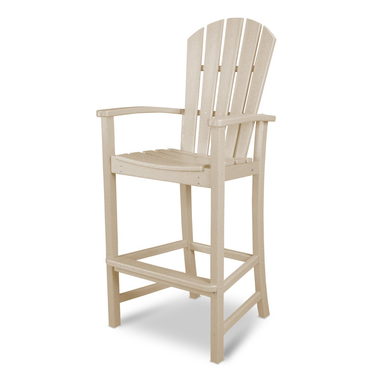 POLYWOOD Palm Coast Bar Chair, Sand