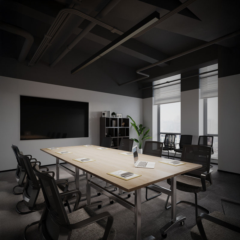 Réglette DEL linéaire en aluminium noir de 1,2 m (4 pi) avec lentille alvéolaire anti-éblouissement, température de couleur sélectionnable (3 000 K/4 000 K/5 000 K), intensité variable