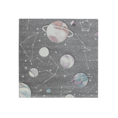 Baris Gray Baby & Kids Rug