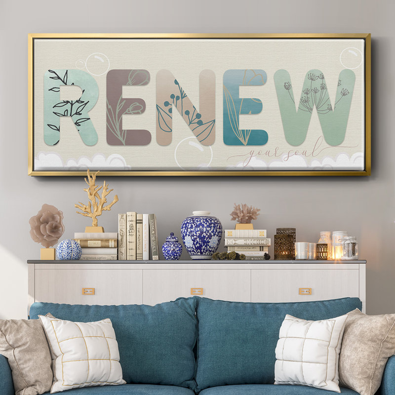 «Renew Your Soul», toile encadrée, H 12 po x l 30 po