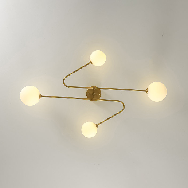 Plafonnier semi-encastré 4 lumières