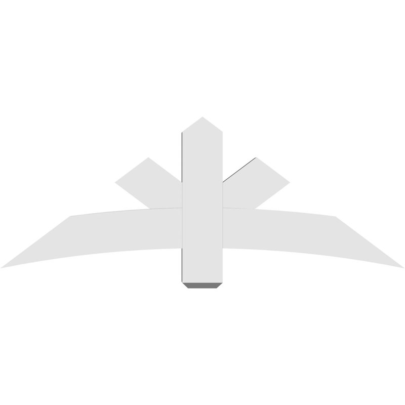 Support de pignon Alberta Alberta, H 22,5 po x l 60 po (pas: 9/12), P 4 po x F 6 po, PVC
