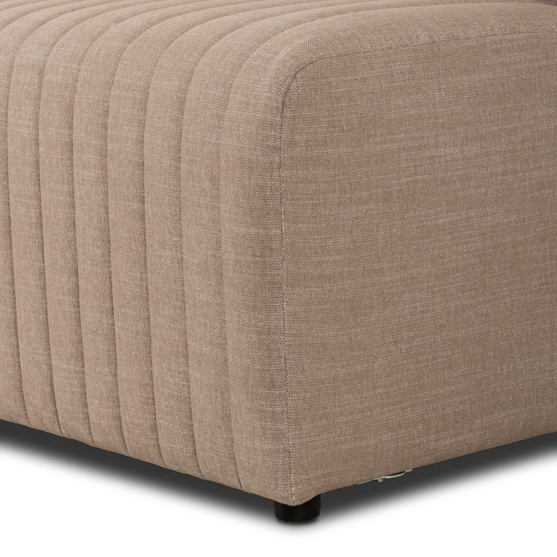 Augustine Upholstered Dining Bench, Crypton Nomad Taupe Polyester Blend, 31.5" H x 82" W x 28" D