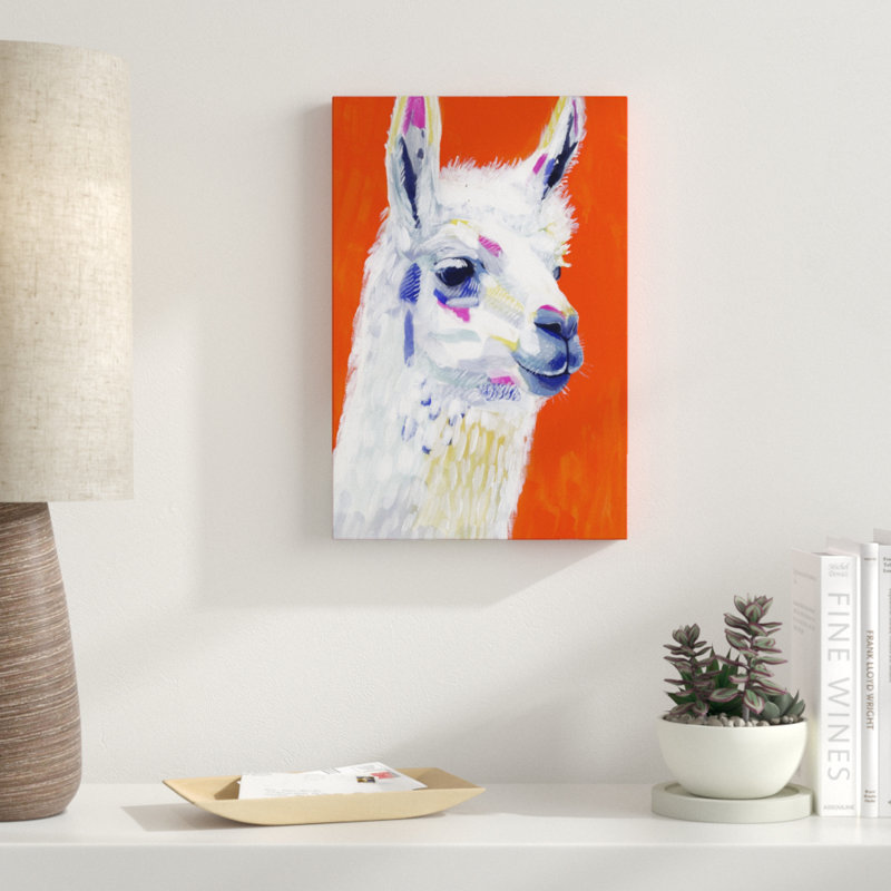 Animal Party IV - Painting on Canvas, 46cm H x 30cm W, Wrapped Canvas