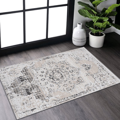 Tapis crème / beige 2X3 Medallion