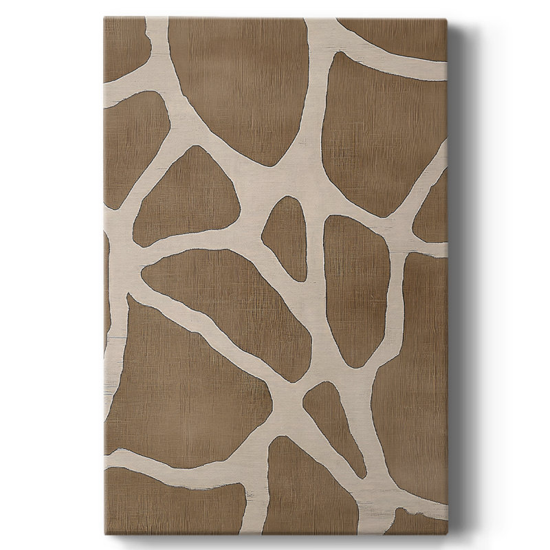 Toile tendue avec châssis abstrait CXLV - prêt à être accroché, H 18 po x l 12 po